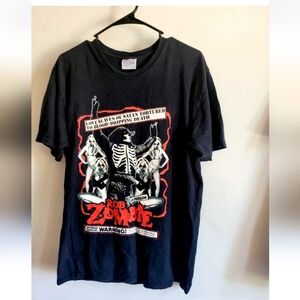 Vintage Black Rob Zombie Graphic T Shirt Medium Black